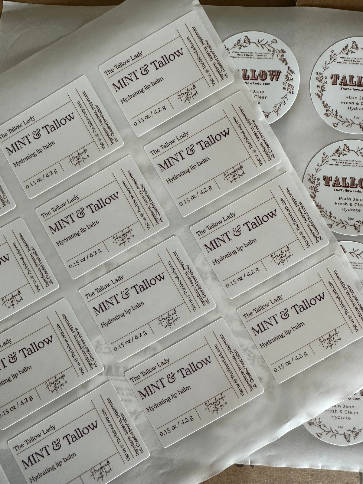 Tallow lip balm - mint