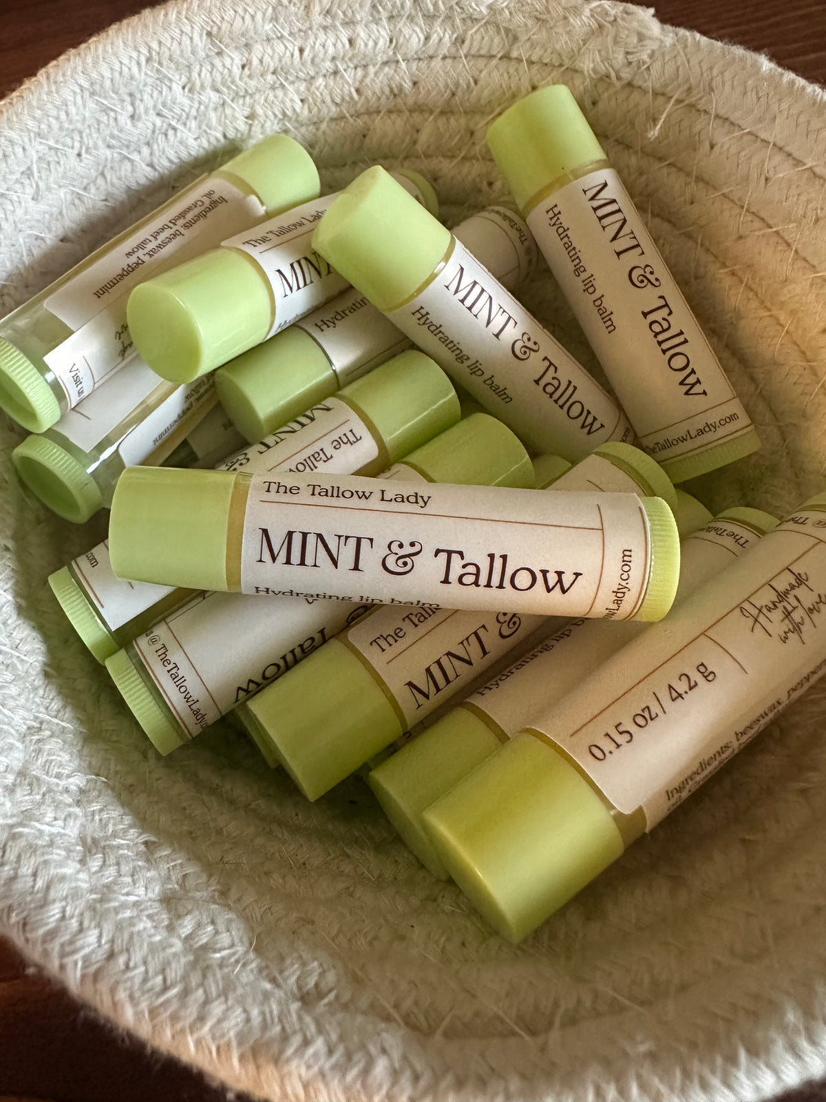 Tallow lip balm - mint